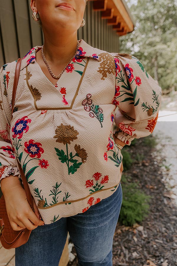 First Pick Floral Top Curves Image - 3