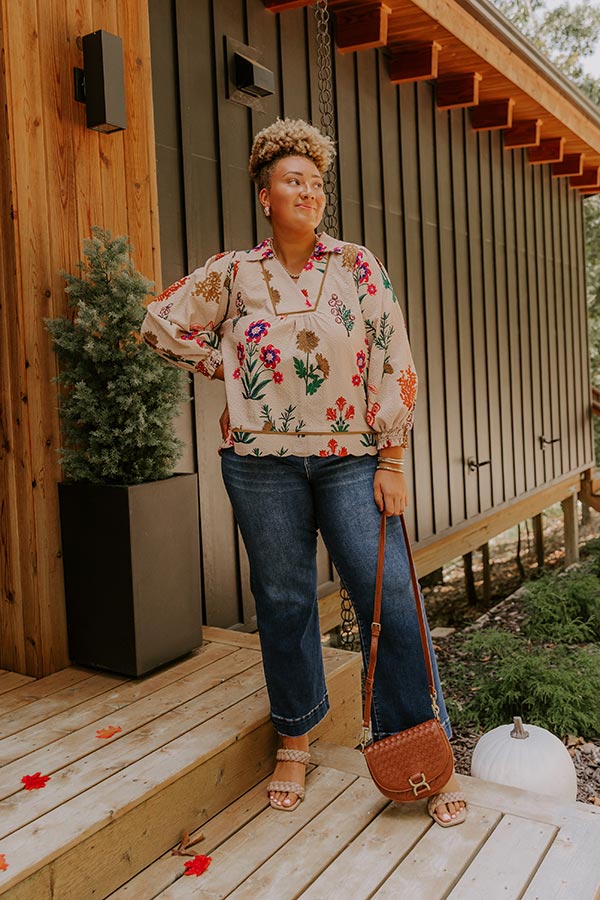 First Pick Floral Top Curves Image - 5