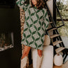 The Deco Dream Knit Mini Dress in Hunter Green Image 1