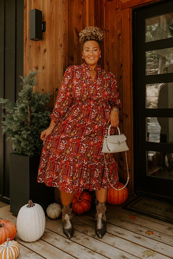 Blooming Keepsake Floral Midi Dress Curves Image - 4