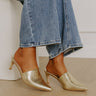 Garret Faux Leather Metallic Heeled Mule Image 1