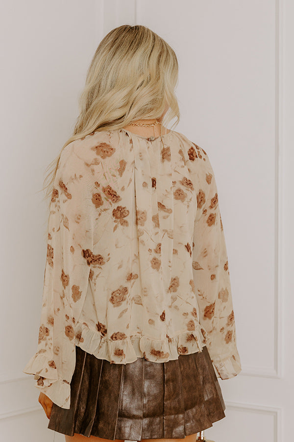 Falling For Floral Chiffon Top Image - 5