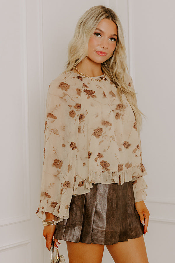 Falling For Floral Chiffon Top Image - 3