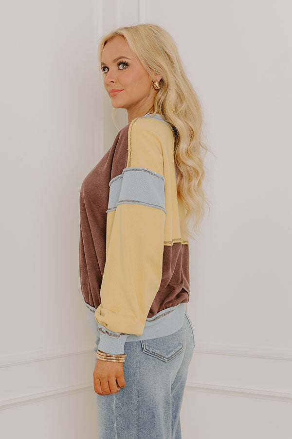 Casual Stroll Color Block Sweatshirt Image 4