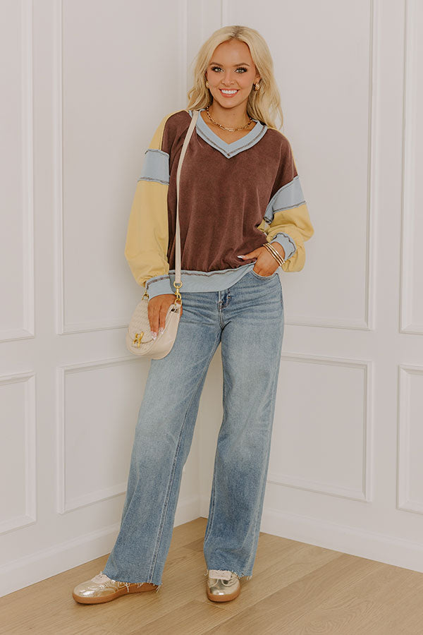 Casual Stroll Color Block Sweatshirt Image 2