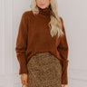 Cozy Reverie Knit Sweater in Chocolate Image 1