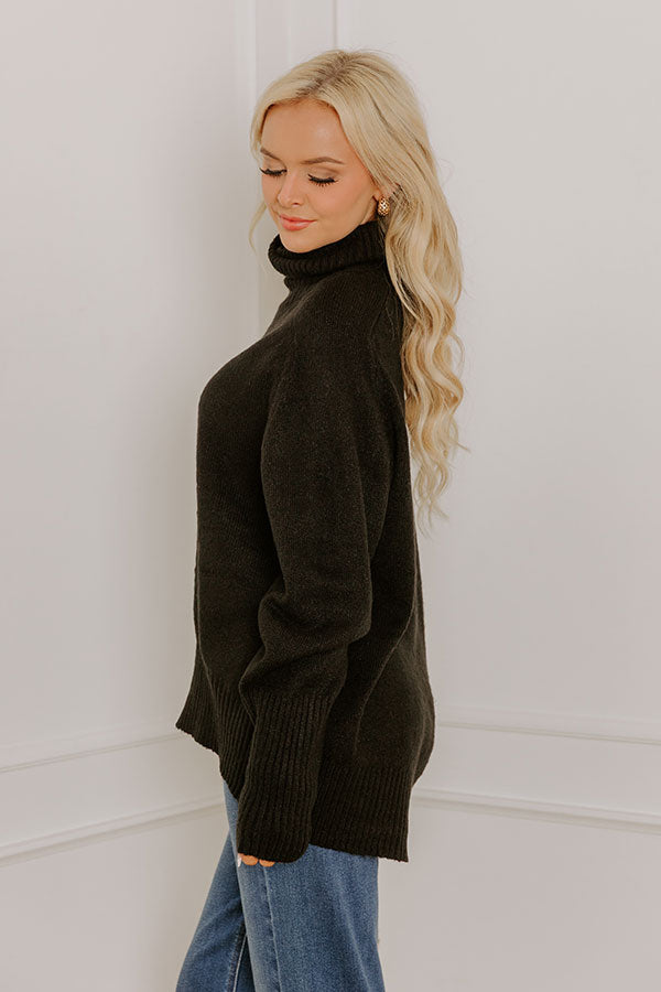 Cozy Reverie Knit Sweater in Black Image 5