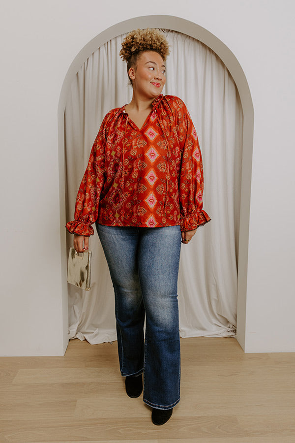 Desert Blooms Floral Top Curves Image - 2