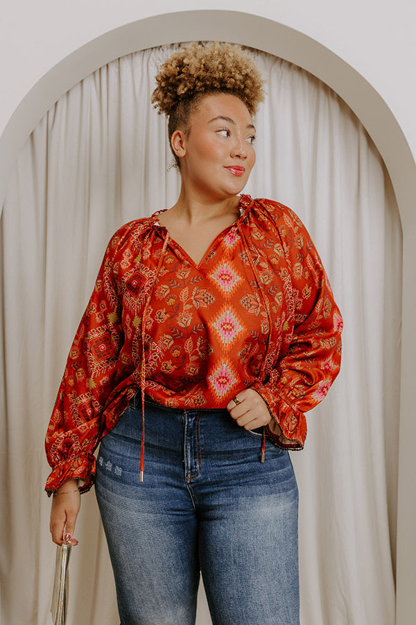 Desert Blooms Floral Top Curves Image - 1
