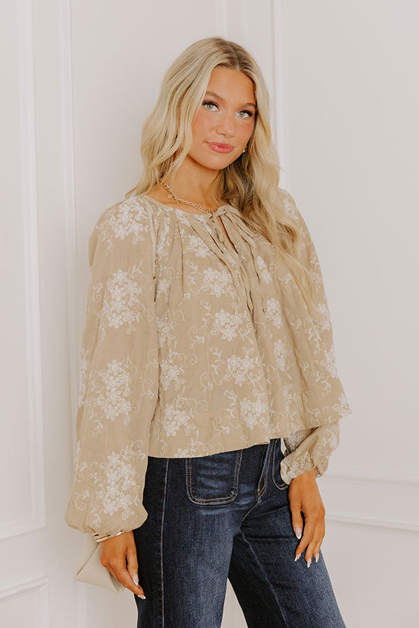 Kind Soul Floral Embroidered Top Image 3