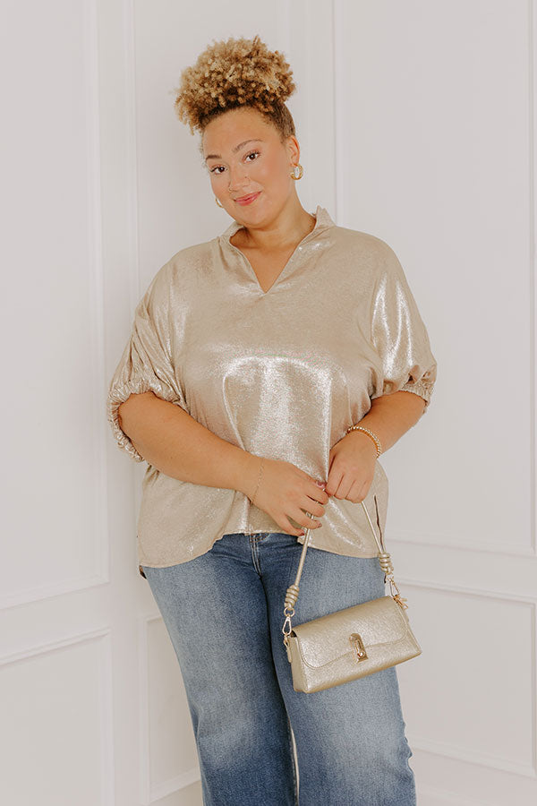Golden Dream Metallic Top Curves Image - 4
