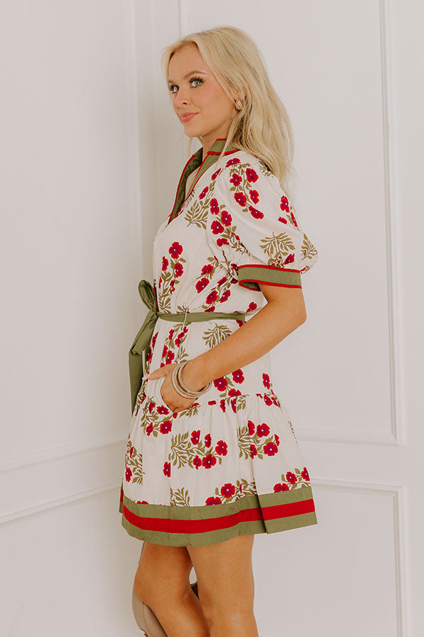 Polished Uptown Floral Mini Dress Image 5