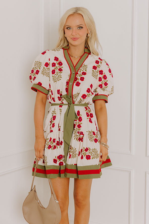 Polished Uptown Floral Mini Dress Image 4