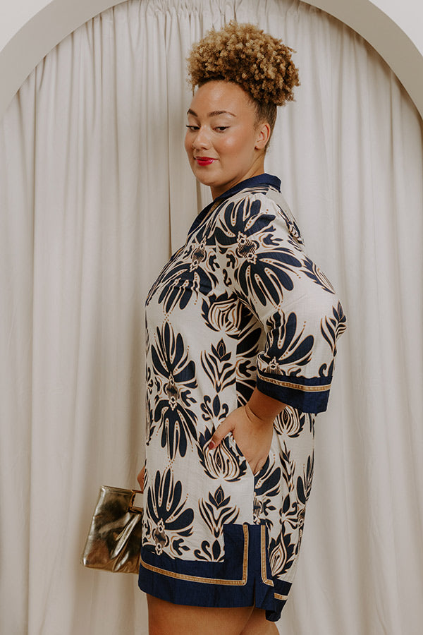 Twilight Grove Floral Mini Dress Curves Image 3
