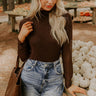 Subtle Shine Embellished Mesh Top in Chestnut Image 1