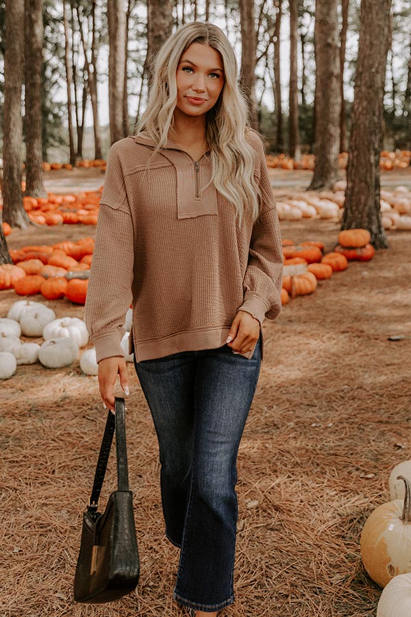 Cafe Chic Knit Quarter Zip Top Image 4