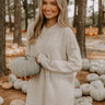Cozy Embrace Oversized Knit Sweater in Oatmeal Image 1