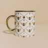 Happy Bees Gold Trim Mug Image - 1