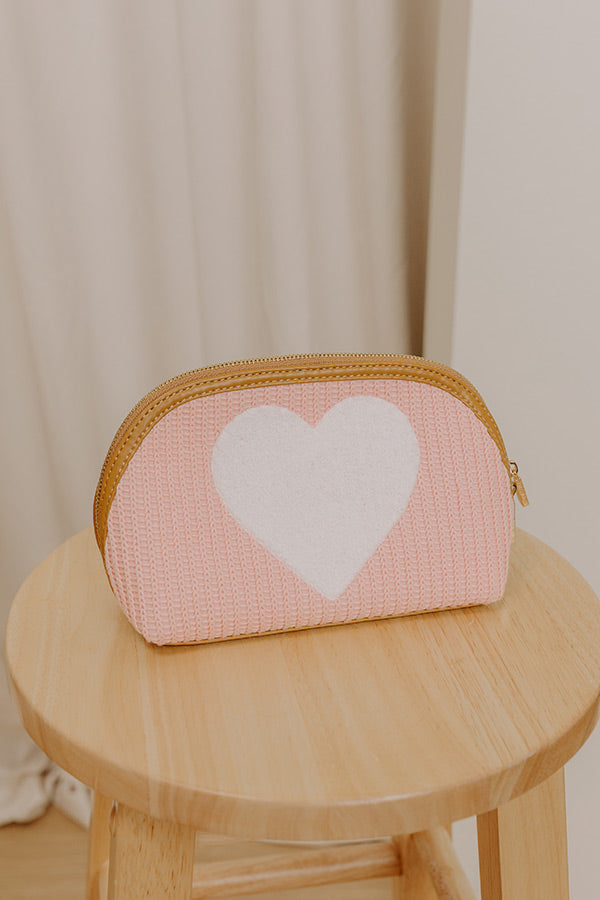 Shiraleah Heart Knit Cosmetic Pouch Image - 1