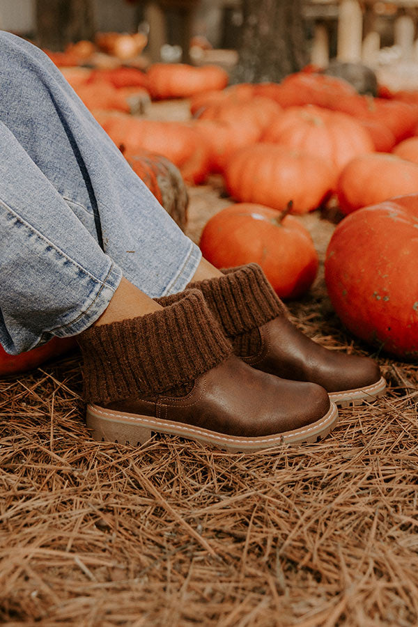 Quiver Faux Leather Bootie in Chestnut Image 1