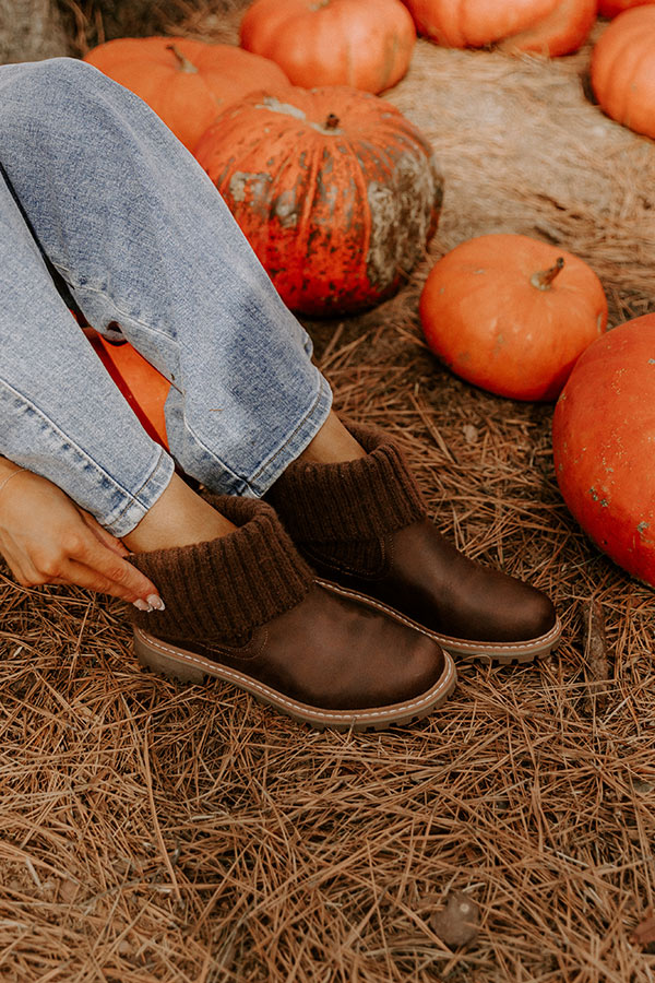 Quiver Faux Leather Bootie in Chestnut Image 3