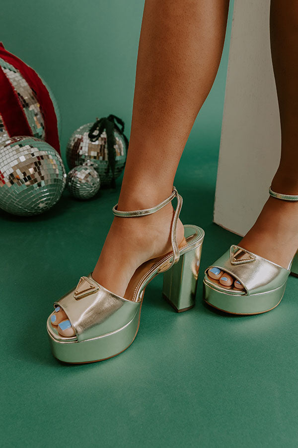 The Vixen Metallic Platform Heel in Gold Image 2