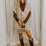Cuddle Cloud Oversized Knit Cardigan in Beige Image 1