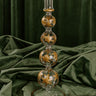 Falling Snowflakes 13 inches Gold Etched Candlestick Holder Image - 1