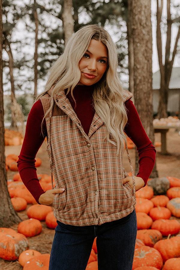 Bonfire Cozy Plaid Puffer Vest Image 5