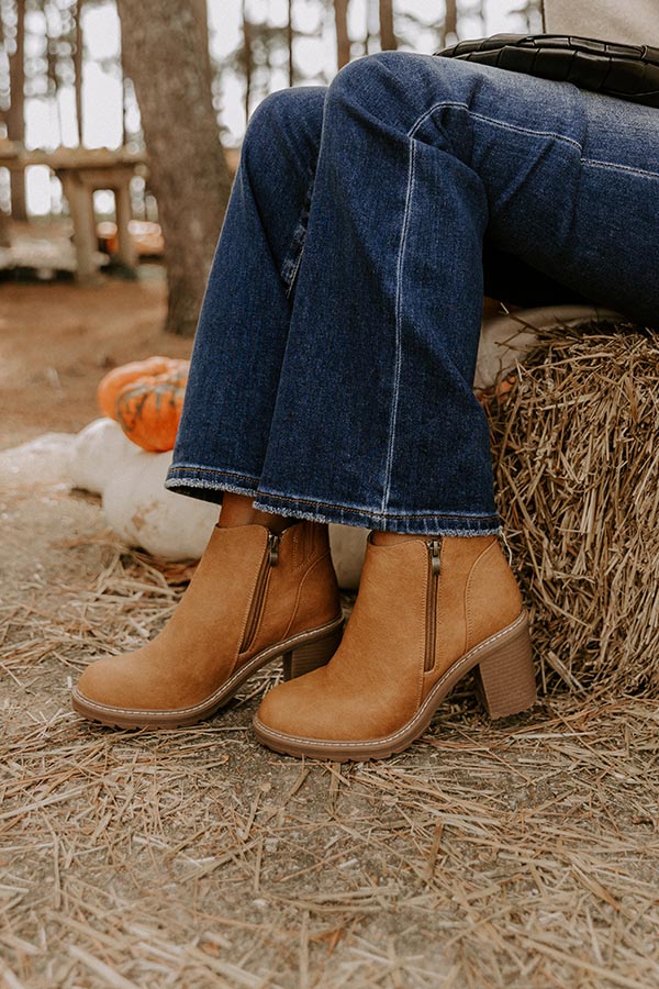 Rocky Top Faux Leather Bootie in Camel Image 1
