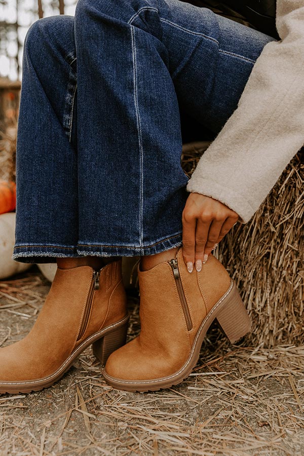 Rocky Top Faux Leather Bootie in Camel Image 3