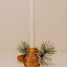 Oh Christmas Tree Glass Candle Holder in Amber Image - 1