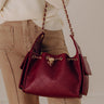 Willow Faux Leather Hobo Bag in Wine Image - 1