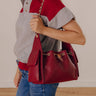 Willow Faux Leather Hobo Bag in Wine Image - 1