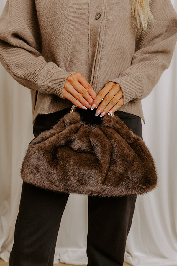 Keala Plush Purse in Dark Chocolate Image 1