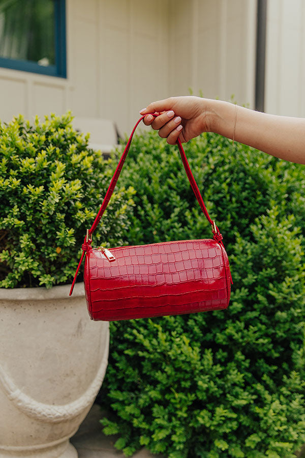 Rachel Faux Leather Purse in Red Image - 2