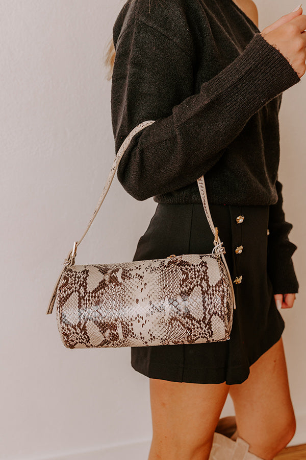 Rachel Faux Leather Purse in Snake Print