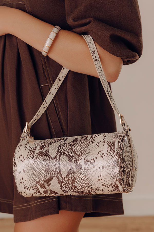 Rachel Faux Leather Purse in Snake Print