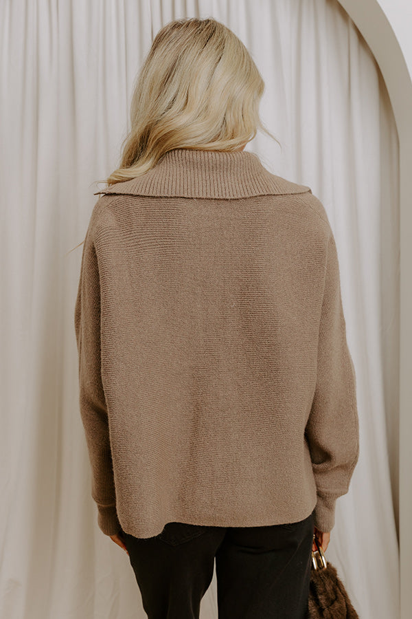 Nantucket Chill Knit Cardigan in Mocha Image 4
