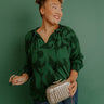 Soho Stroll Shift Top in Green Curves Image - 1
