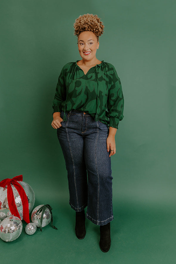 RISEN Adalynn Midrise Wide Leg Crop Jean Curves Image - 1