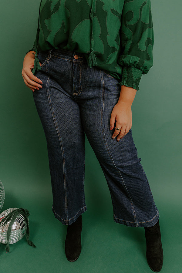 RISEN Adalynn Midrise Wide Leg Crop Jean Curves Image - 2