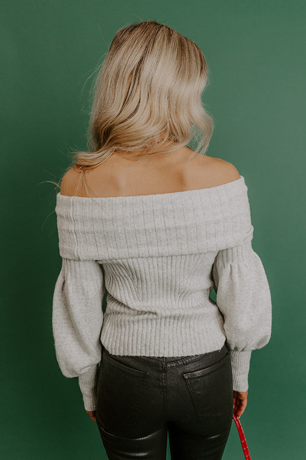 Fifth and Fall Off Shoulder Knit Sweater Top Image 5