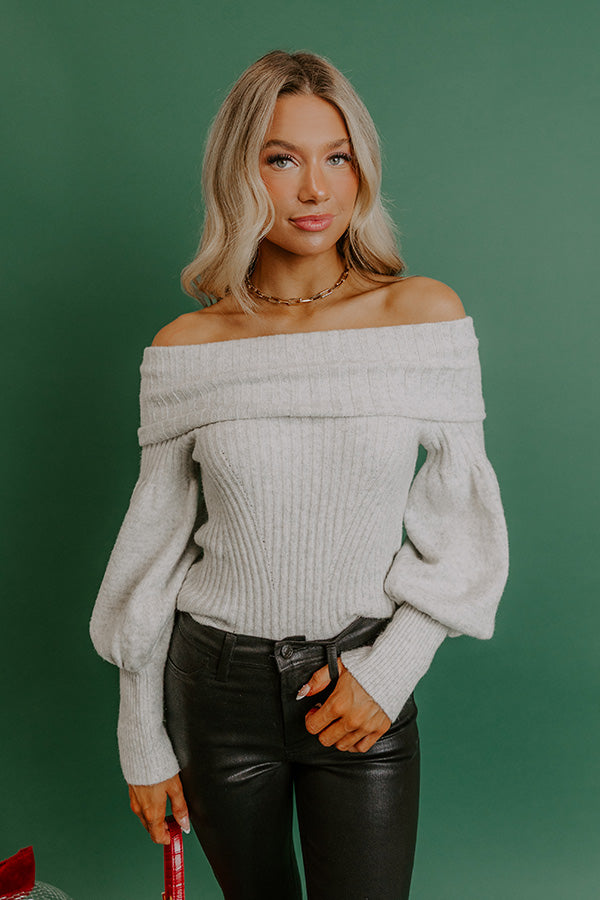 Fifth and Fall Off Shoulder Knit Sweater Top Image 1