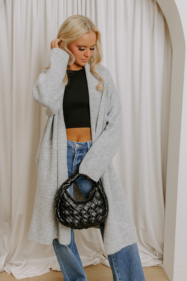 Endless Cuddles Knit Duster Cardigan in Grey Image 2
