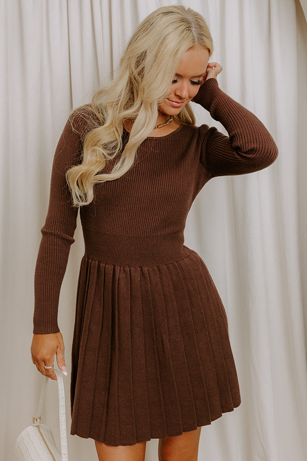 Cafe Date Knit Sweater Mini Dress Image 1
