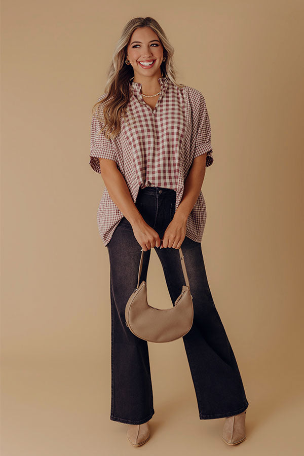 The Tracy High Waist Flares in Vintage Black