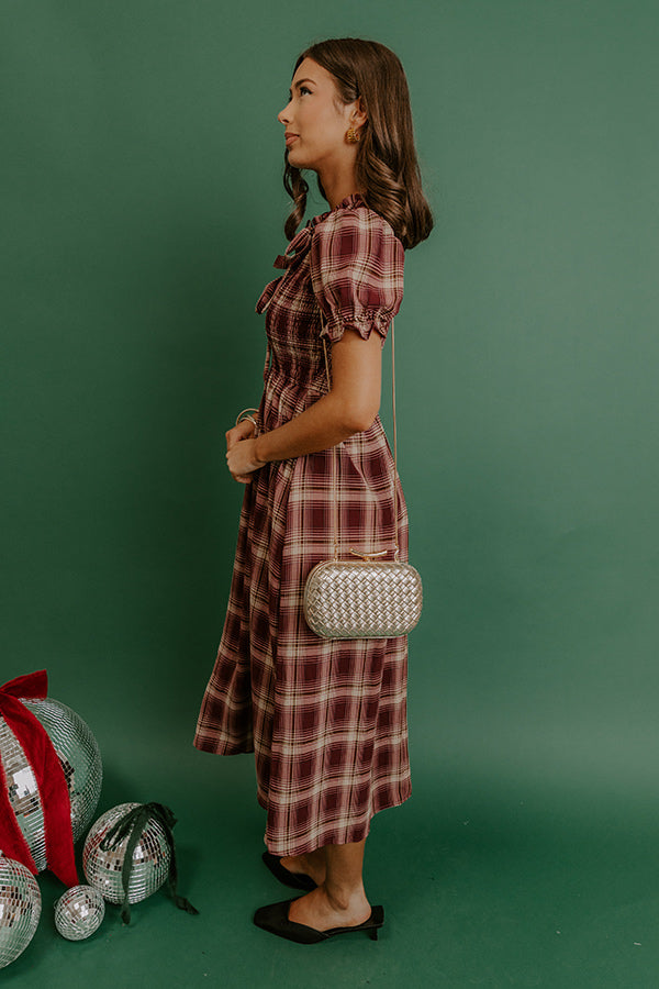 Pumpkin Patch Perfect Plaid Midi Dress Image 5