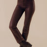 Just USA Aaliyah High Waist Coated Slim Crop Jean in Chestnut Image - 1