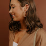 Sparkling Smile Rhinestone Hoop Earrings Image - 1